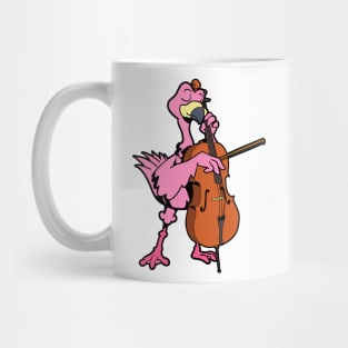 Comic Flamingo spielt Cello Mug